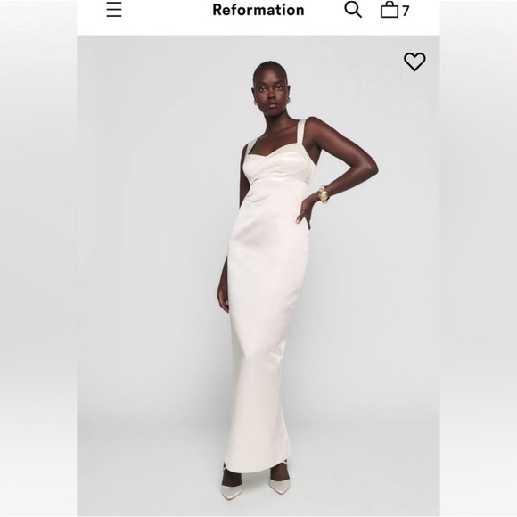 NWT Reformation Wedding Dress | Floor Length Maxi | Bridal | Ivory | Size 2 - Picture 1 of 8